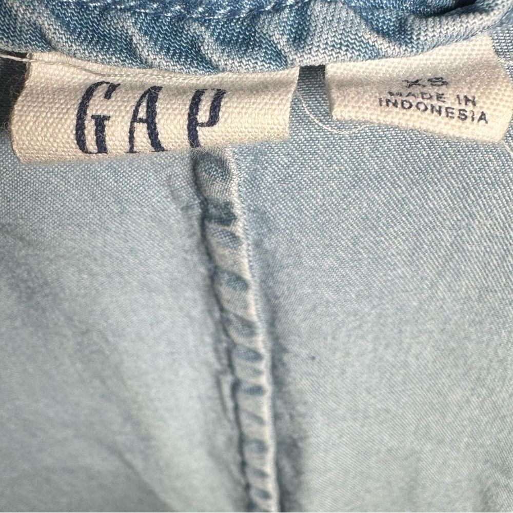 Gap Chambray Denim Button Side Midi Wrap Dress Si… - image 5